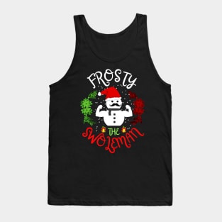 Christmas Santa Frosty The Swoleman Tank Top